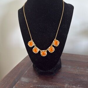 Kate Spade New York Belle Orange Fleur Gold Pearl Necklace